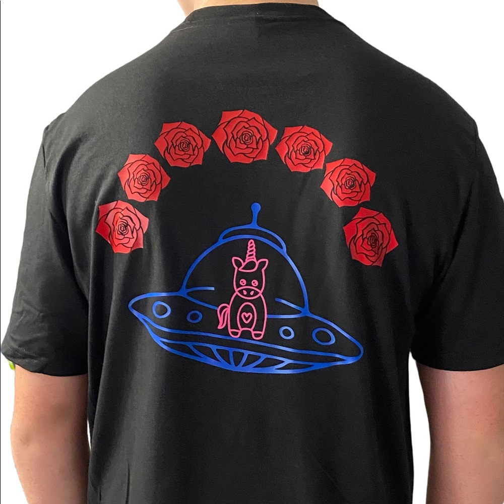 Mens Galactic Unicorn Graphic Tee